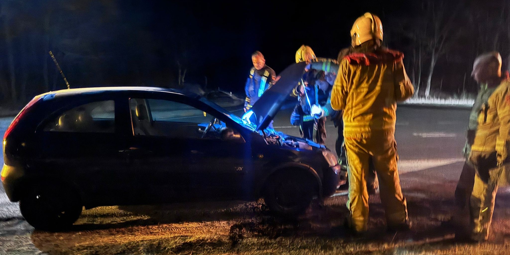 Foto: Botsing met verkeersbord aan Eperweg