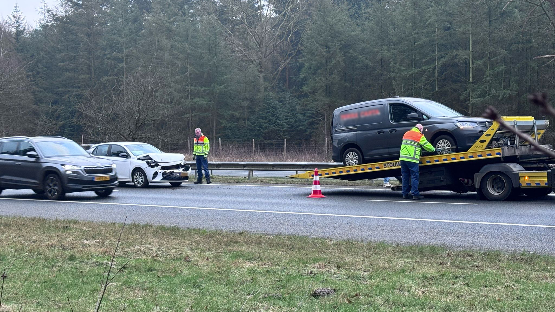 Foto: Opnieuw ongeval op A28 bij Hulshorst