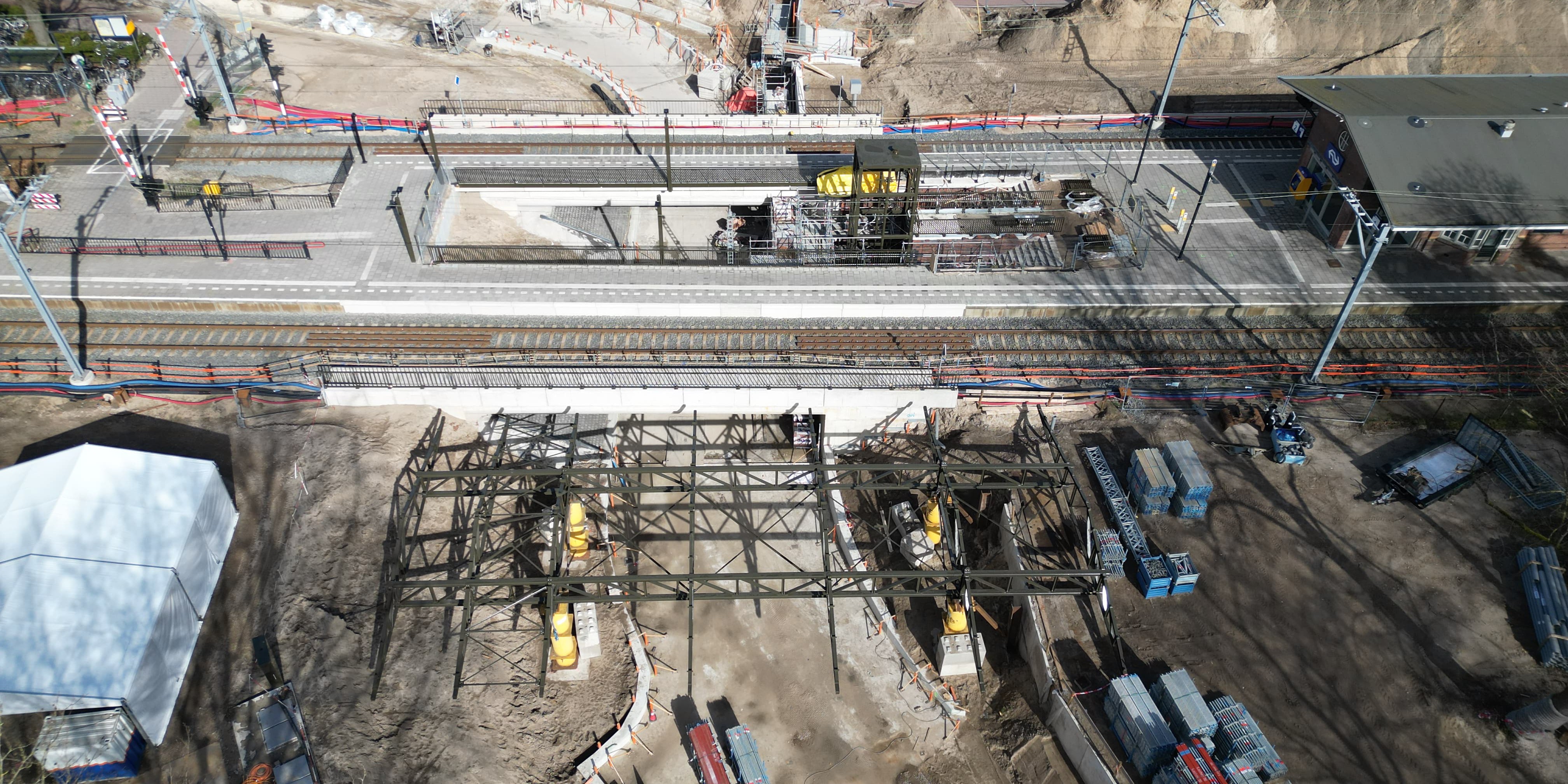 Foto: Wegafsluitingen wegens werkzaamheden station Nunspeet