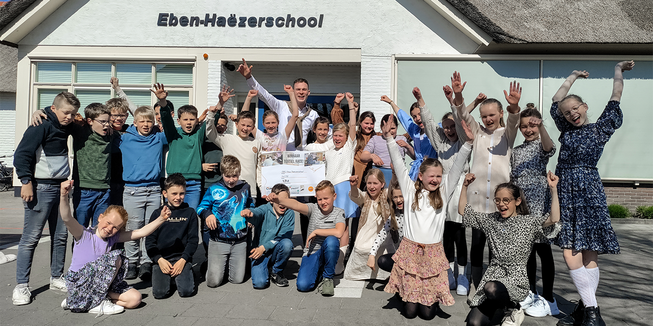 Foto: Eben-Haëzerschool uit Elspeet wint de Textiel Race!
