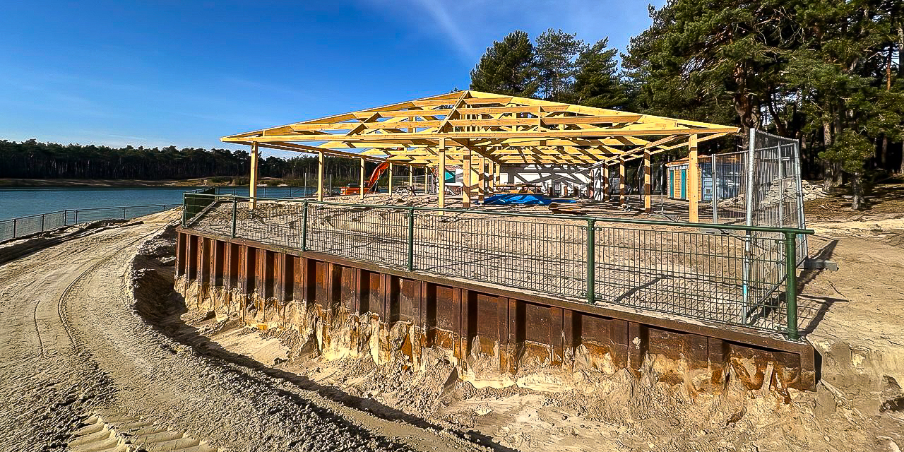 Foto: Bouwplannen paviljoen Zandenplas in de wachtstand