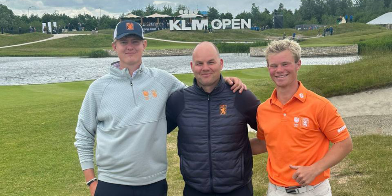 Foto: De jonge regionale golftalenten Björn en Scott imponeren op KLM Open