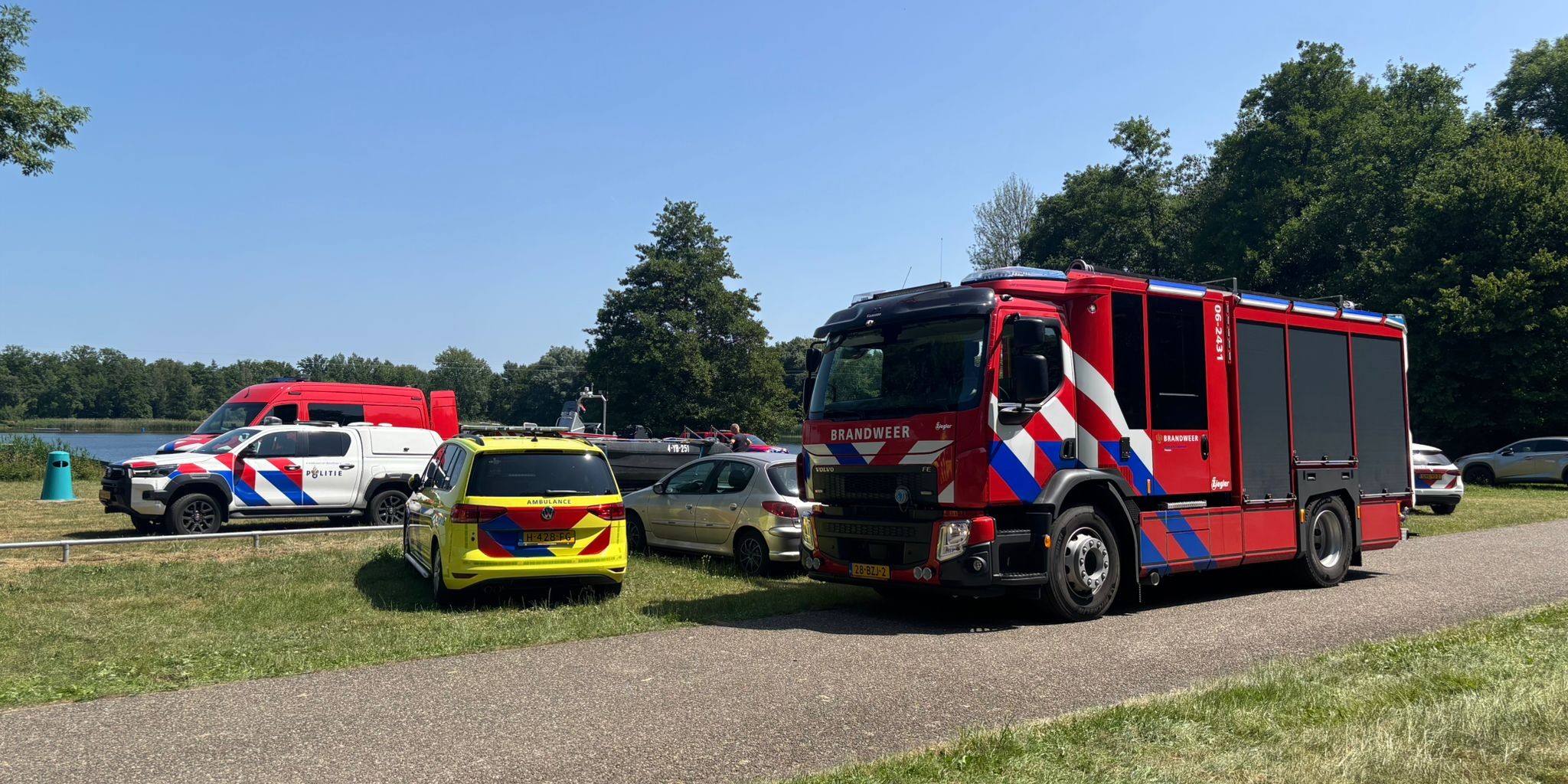 Foto: Zwemmer overleden in recreatieplas Emst