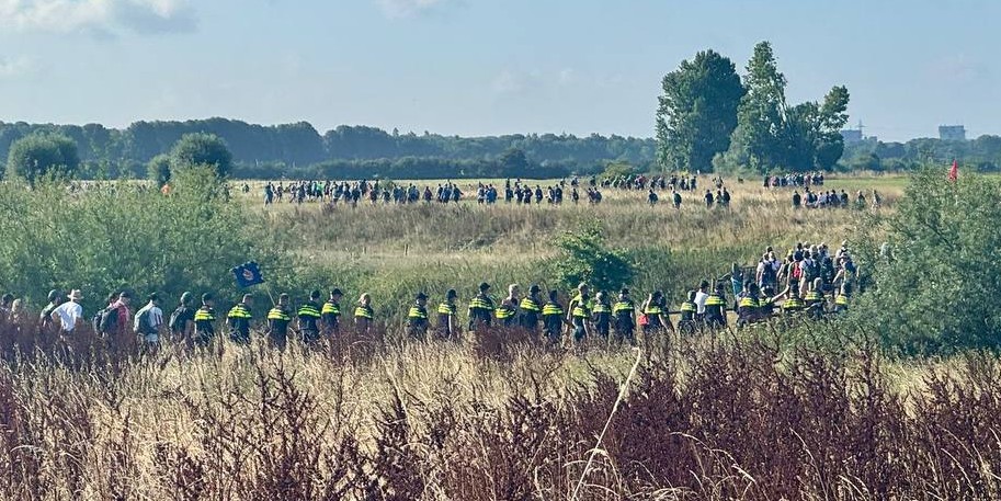 Foto: Nunspeters tijdens dag 3 van de Nijmeegse 4Daagse