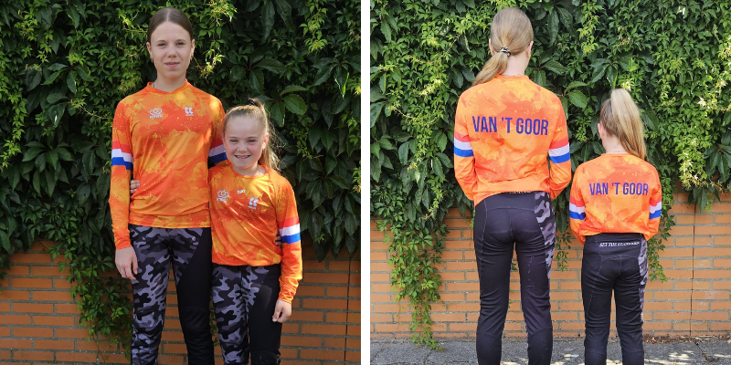 Foto: Nunspeetse Robin (14) en Merel (9) naar WK BMX in Kopenhagen