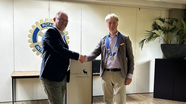 Foto: Rotary Club Nunspeet verwelkomt Walter Stefels als nieuwe voorzitter