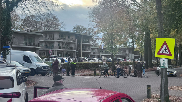Foto: Fietsster botst met bestelauto in Nunspeet