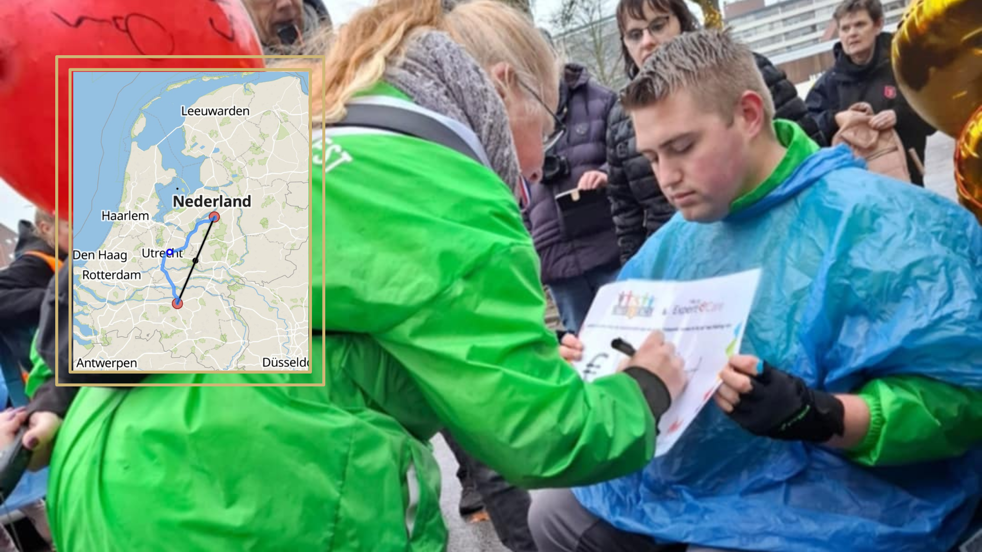Foto: Ondanks zijn spierziekte maakt Timo (24) een 100 kilometer lange tocht voor het goede doel