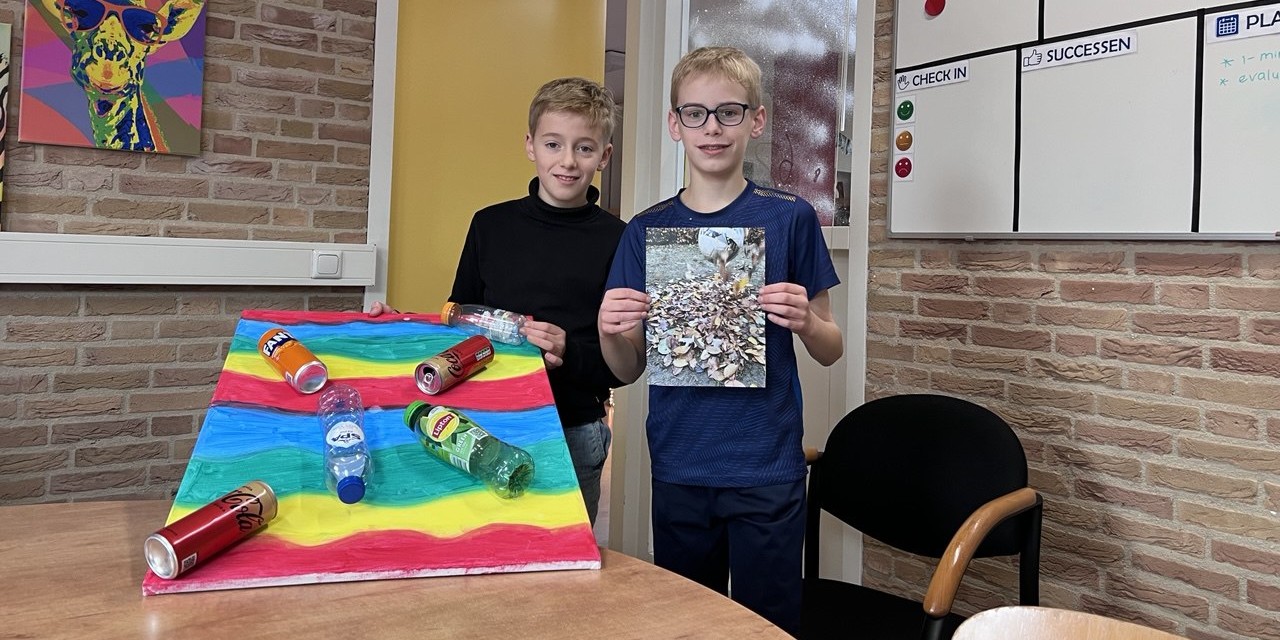 Foto: 64 leerlingen maken unieke kunstwerken voor hun eendagsmuseum op school
