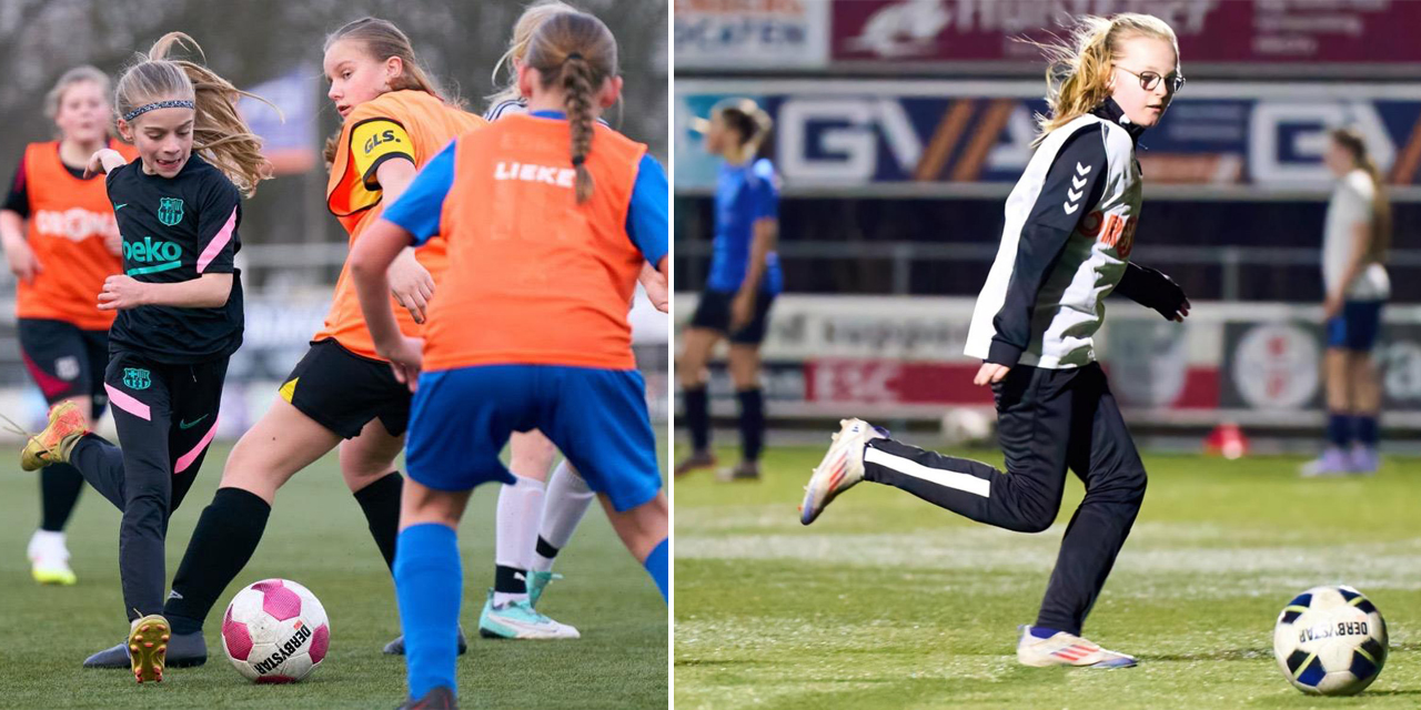Foto: Jeugdspelers Rosa en Sylvie maken indruk bij PEC Zwolle: bijzondere mijlpaal bereikt