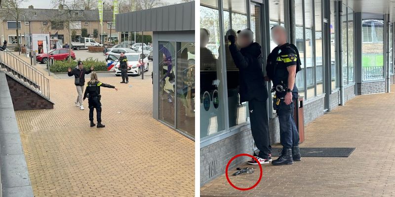 Foto: Politie groots uitgerukt na melding vuurwapen winkelcentrum De Binnenhof Nunspeet