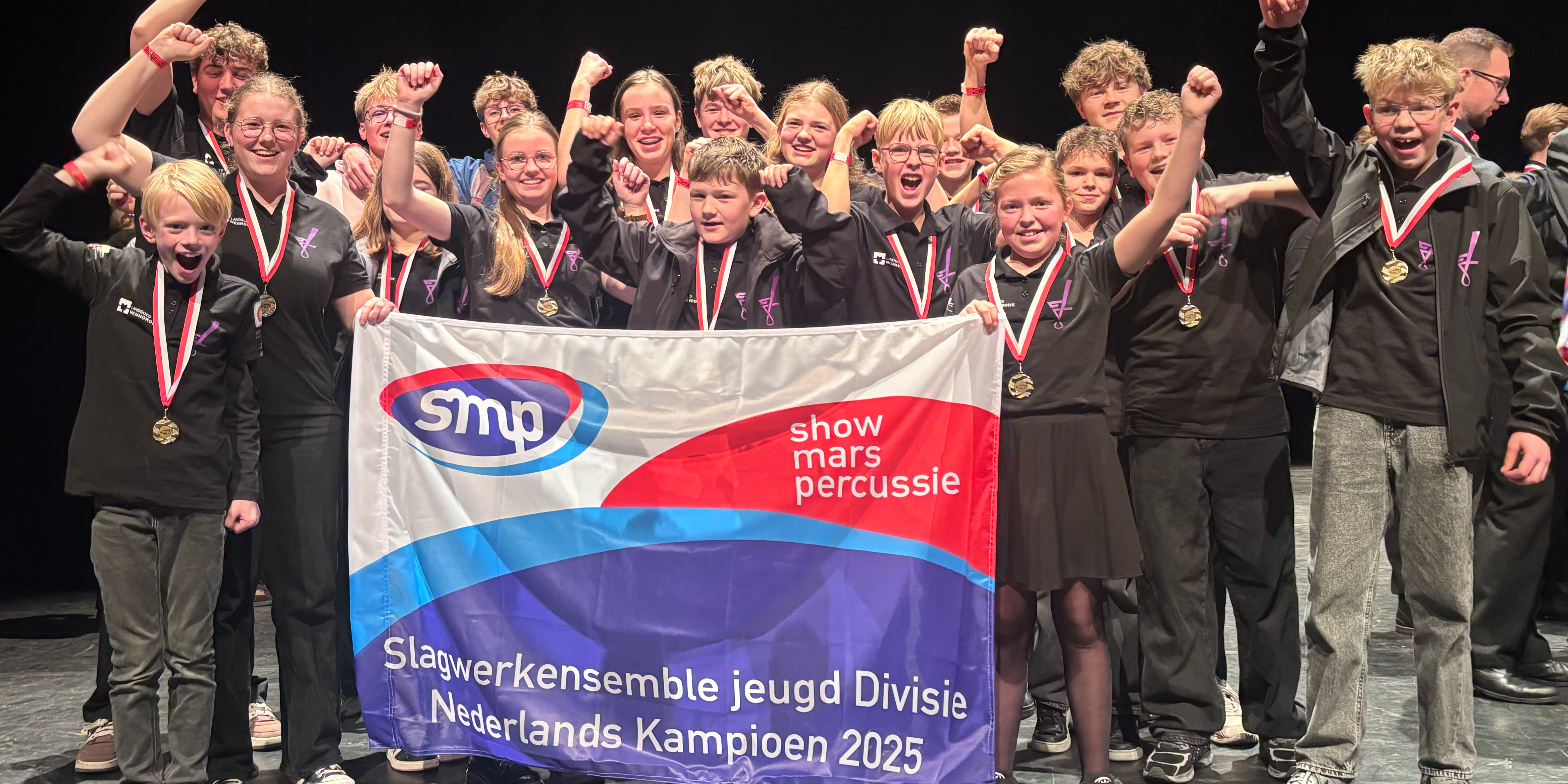 Foto: B-slagwerkensemble Elspeet Nederlands kampioen jeugddivisie