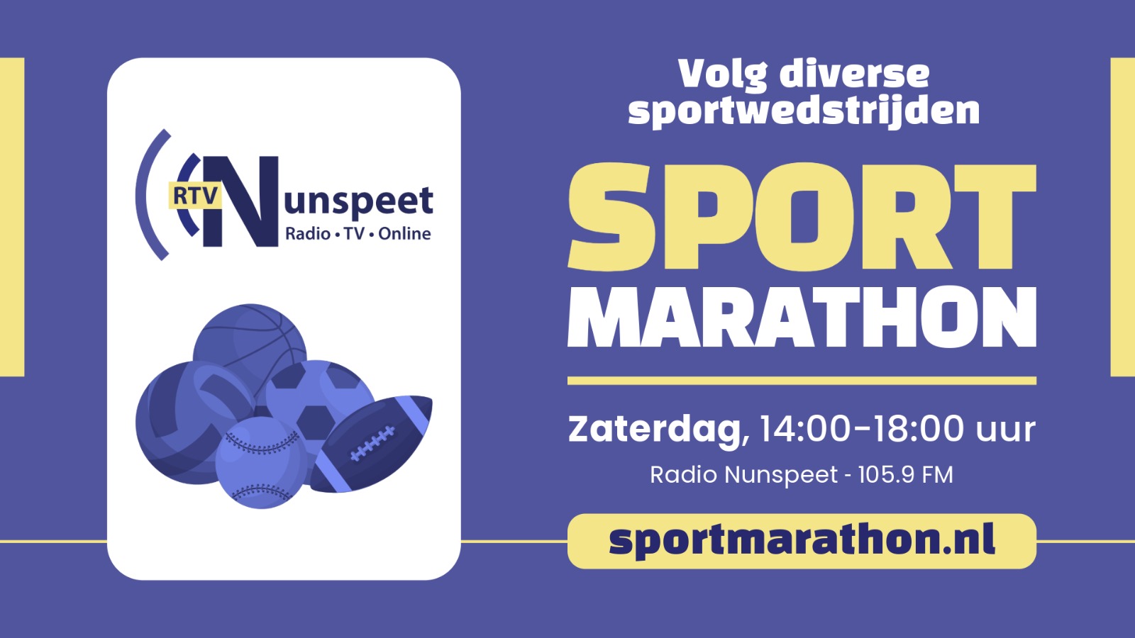 Foto: Sportmarathon: Live verslagen op Radio Nunspeet