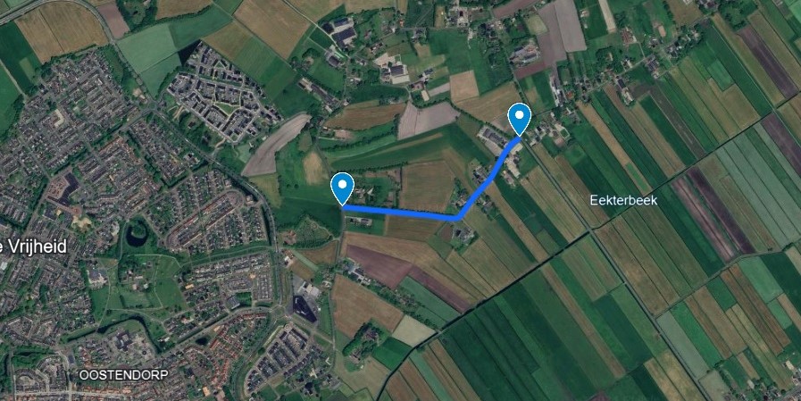 Foto: Let op: Geen motorvoertuigen meer toegestaan op Reesweg in Oosterwolde