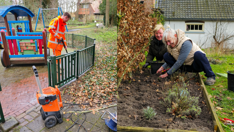Foto: Vrijwilligers in de regio steken handen uit de mouwen voor NLdoet (video Nunspeet)