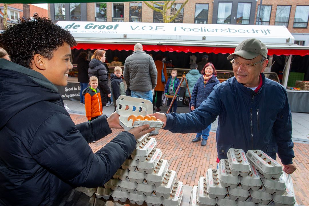 Foto: Eieractie op markten een doorslaand succes
