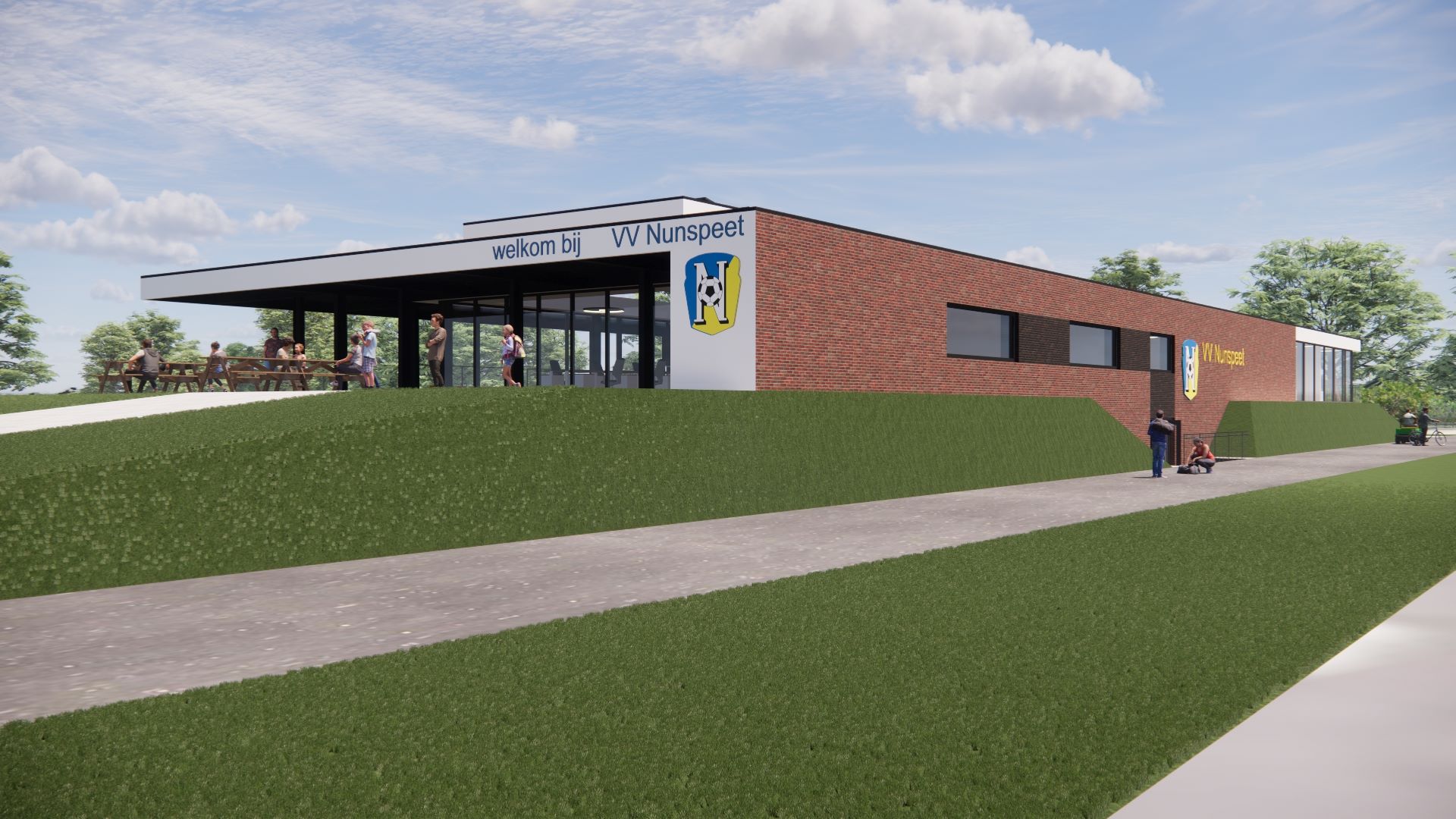 Foto: Belangrijke stap voor VV Nunspeet, raad stemt in met extra geld voor nieuwbouwplannen