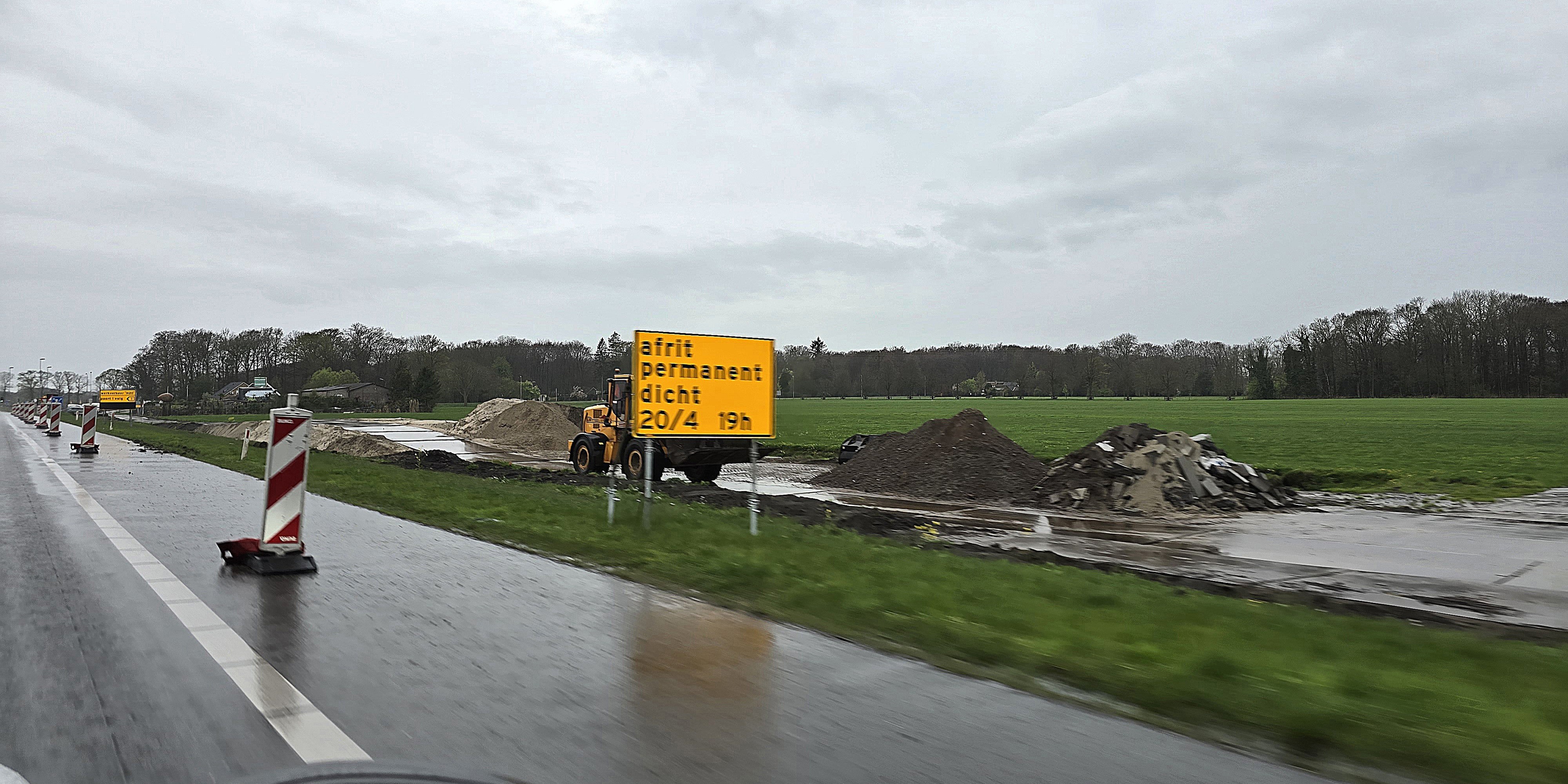 Foto: Nieuwe aansluiting A28 bij Wezep pas in de zomer open