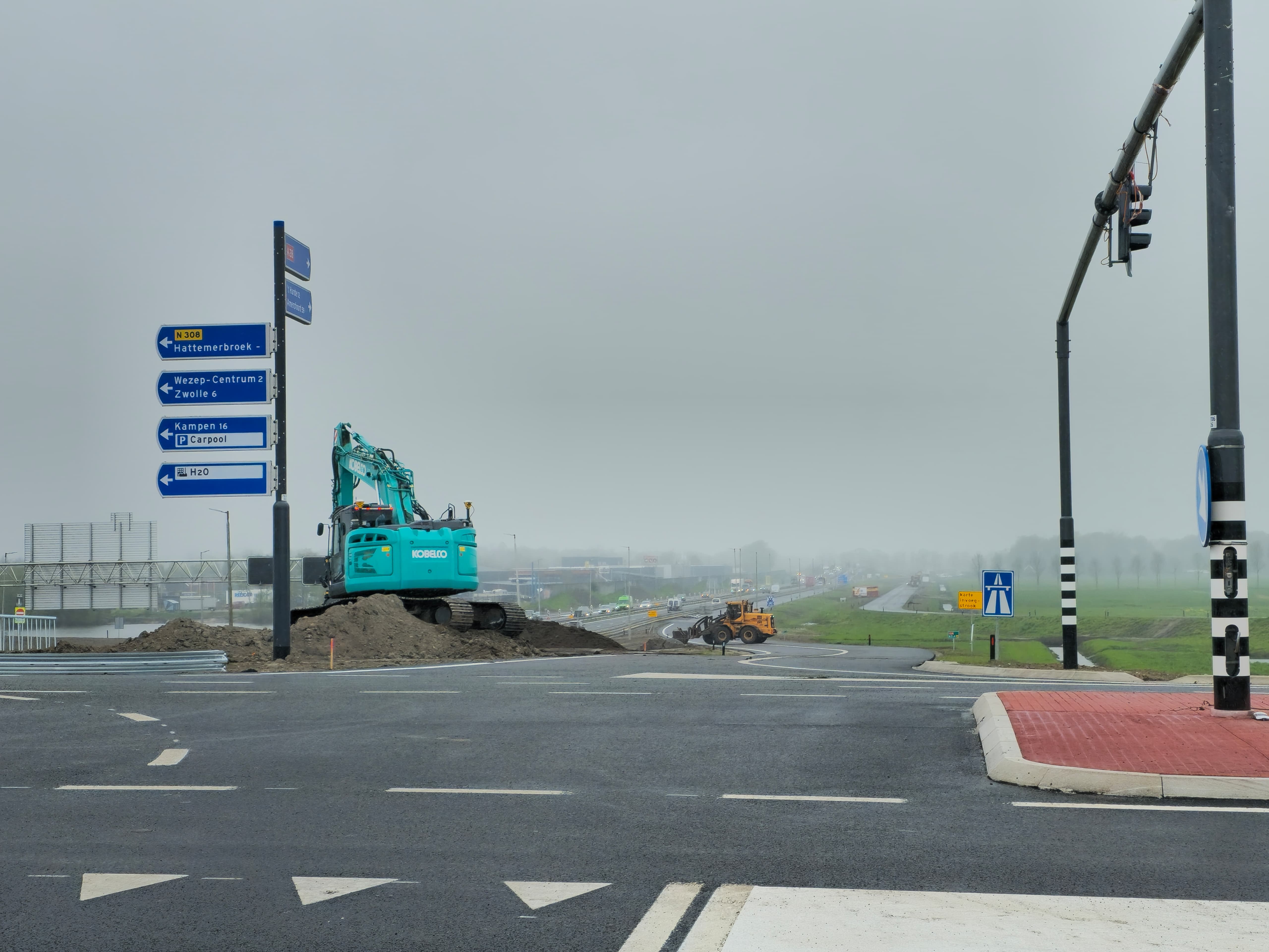 Foto: Nieuwe aansluiting H2O bij A28 Wezep tóch binnenkort open
