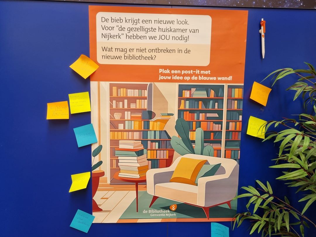 Foto: “De bieb is een gezellige plek waar je graag wilt zijn. Voor een frisse blik is het nu wel hoog tijd voor verbouwing”