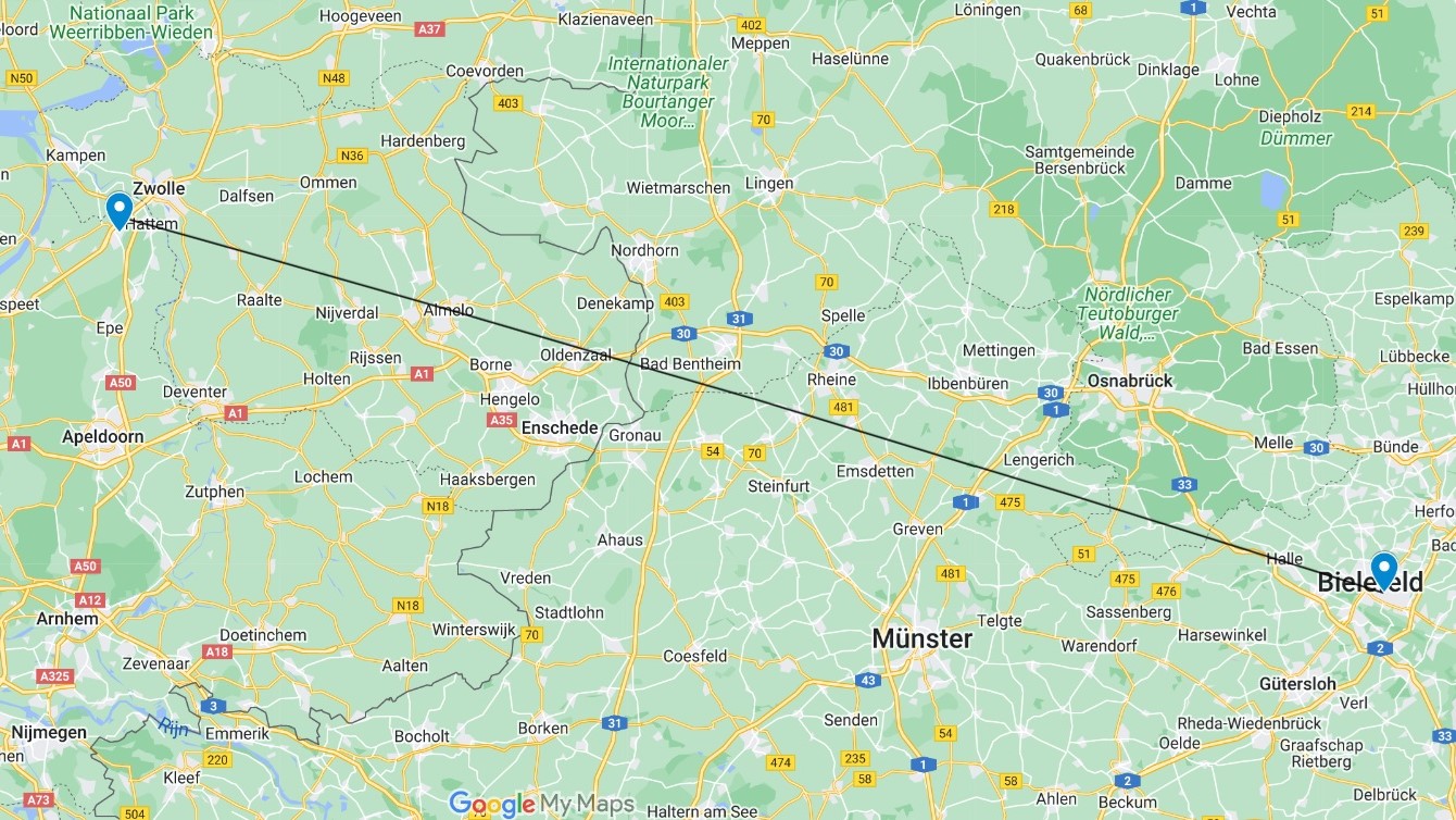 Foto: Wezepse EK-ballon legt avontuur af, geland in het Duitse Bielefeld