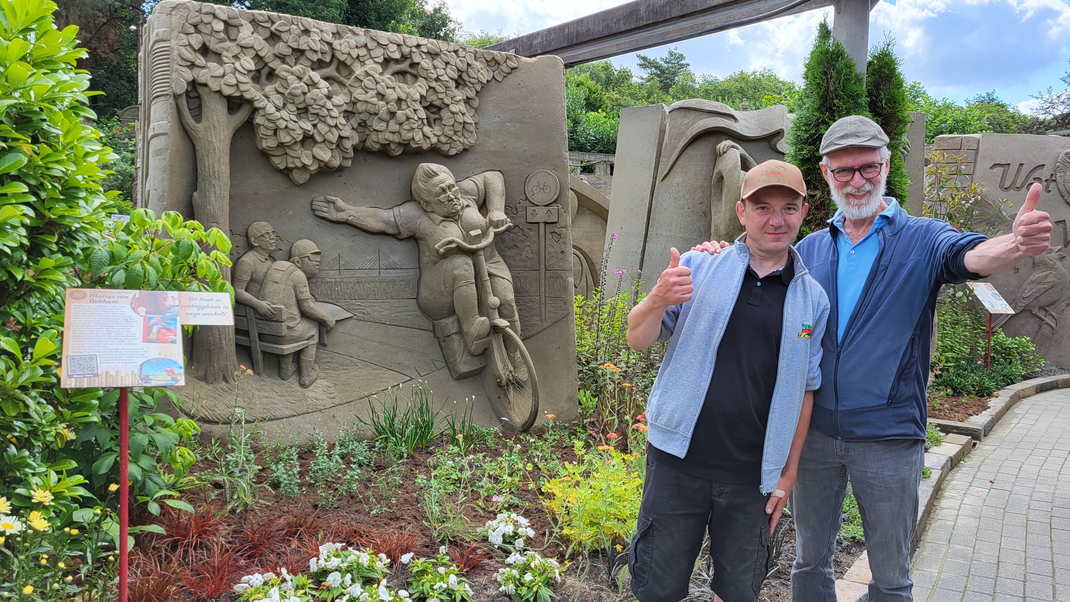 Foto: Schilderij Marius van Dokkum omgetoverd tot zandsculptuur
