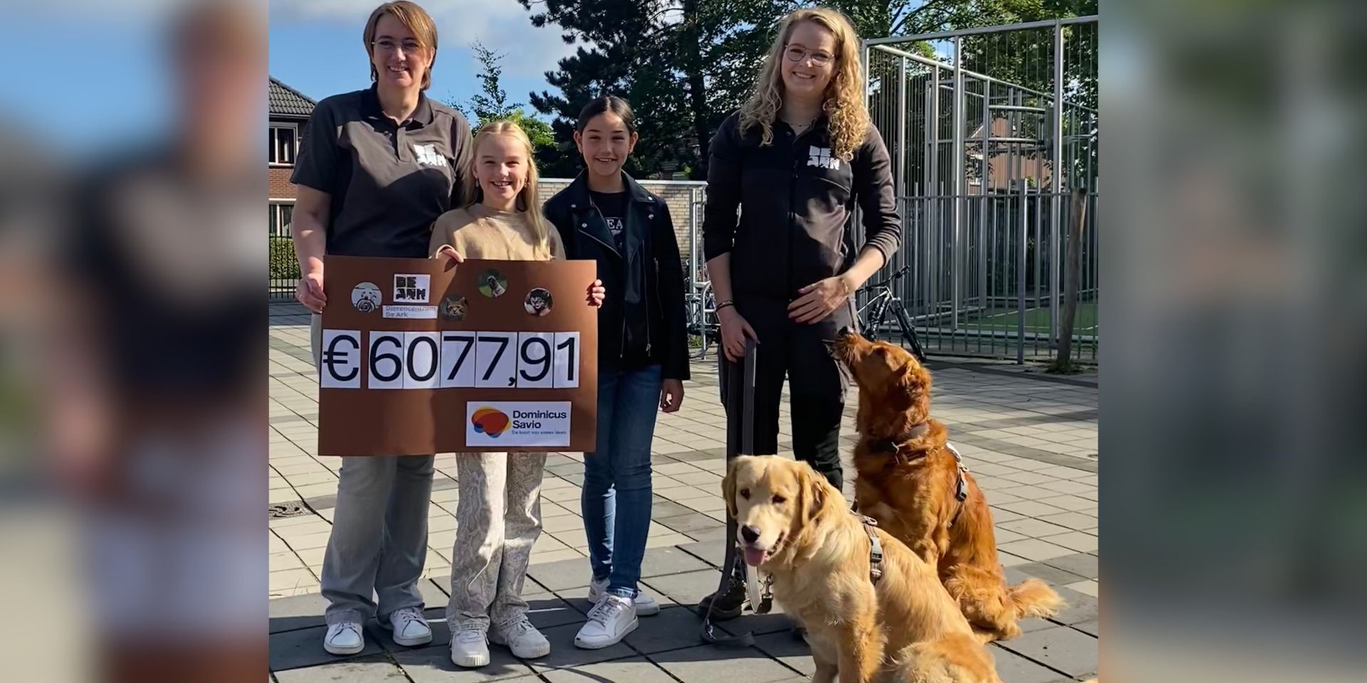 Foto: Leerlingen Dominicus Savio halen ruim 6000 euro op voor dierenasiel De Ark
