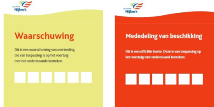 Foto: Opvallende, nieuwe bonnen en waarschuwingen in Nijkerk