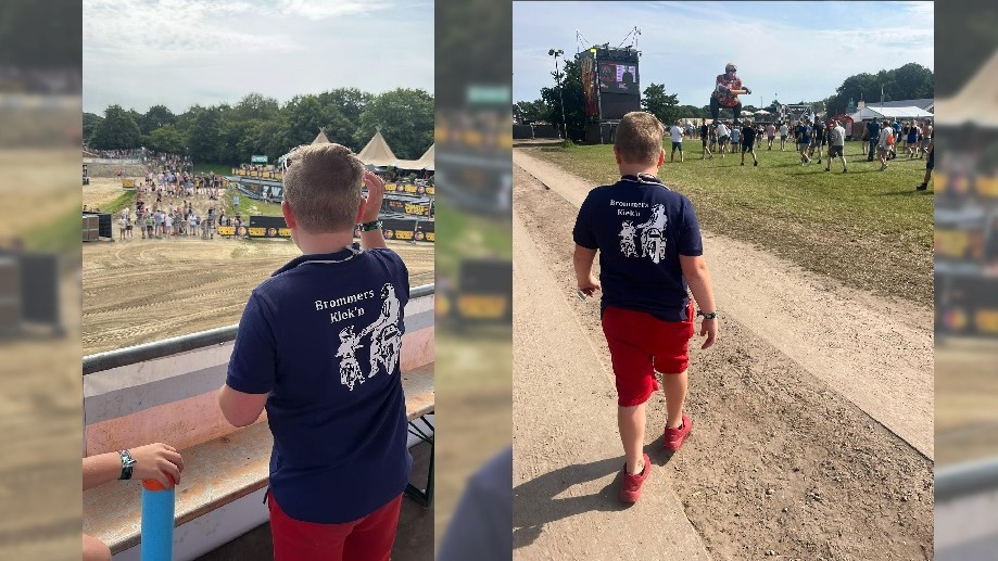 Foto: Kijk hier hoe de 8-jarige Tygo van Hooren uit Doornspijk zingt op de Zwarte Cross