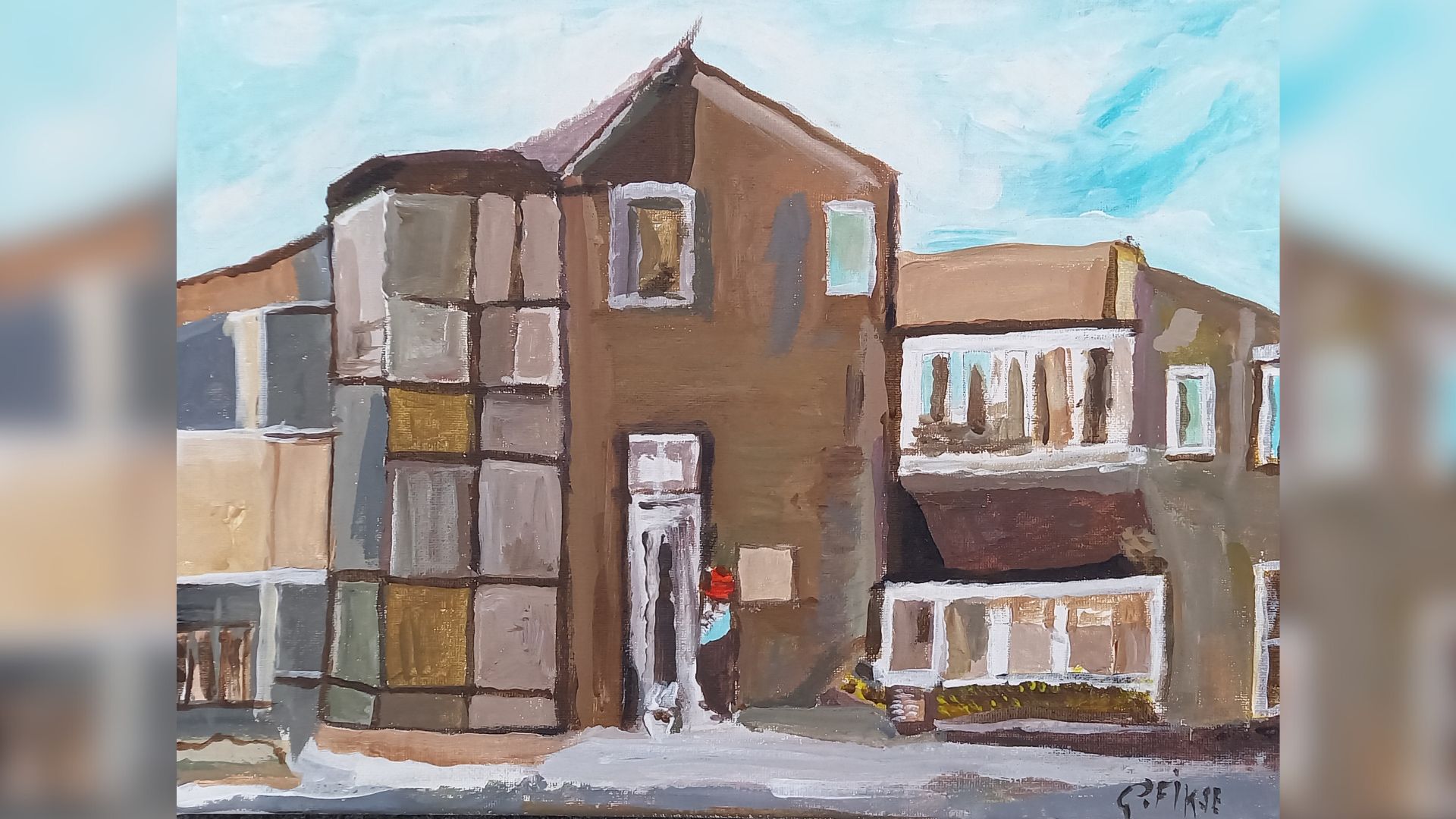 Foto: Bezoekers dagbesteding De Stee exposeren kunstwerken tijdens jubileumfeest