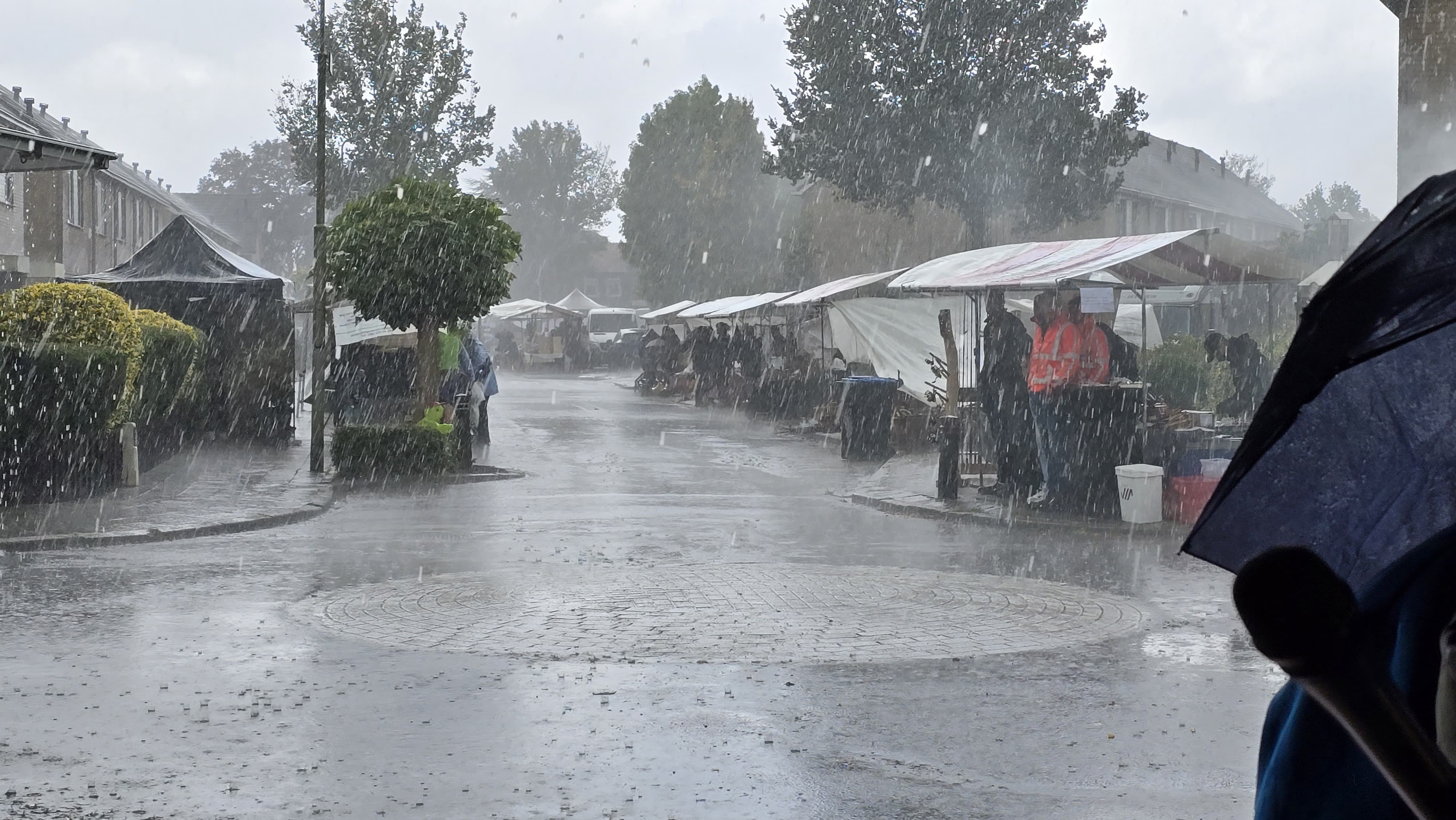 Foto: Regen en onweer, maar wel ouderwetse gezelligheid op Schapenmarkt: ‘Ik heb oe echt al joar’n niet ezien’