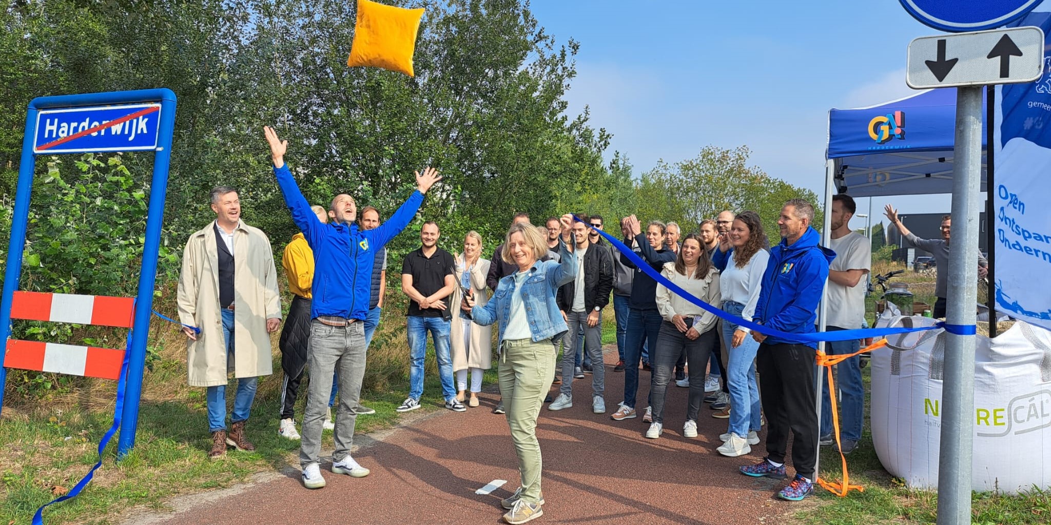 Foto: Twee nieuwe beweegroutes industrieterrein Harderwijk geopend