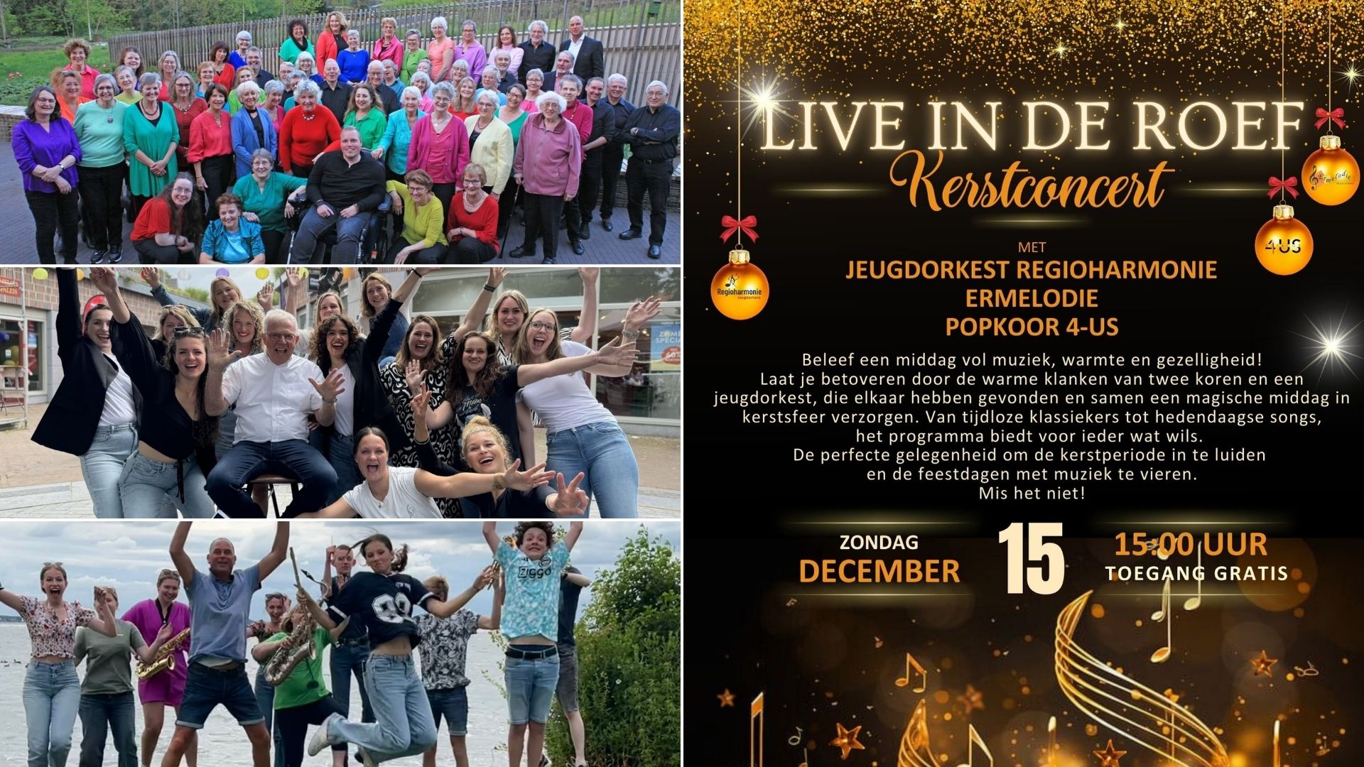 Foto: Gratis kerstconcert in MFC de Roef brengt kerstsferen naar Harderwijk