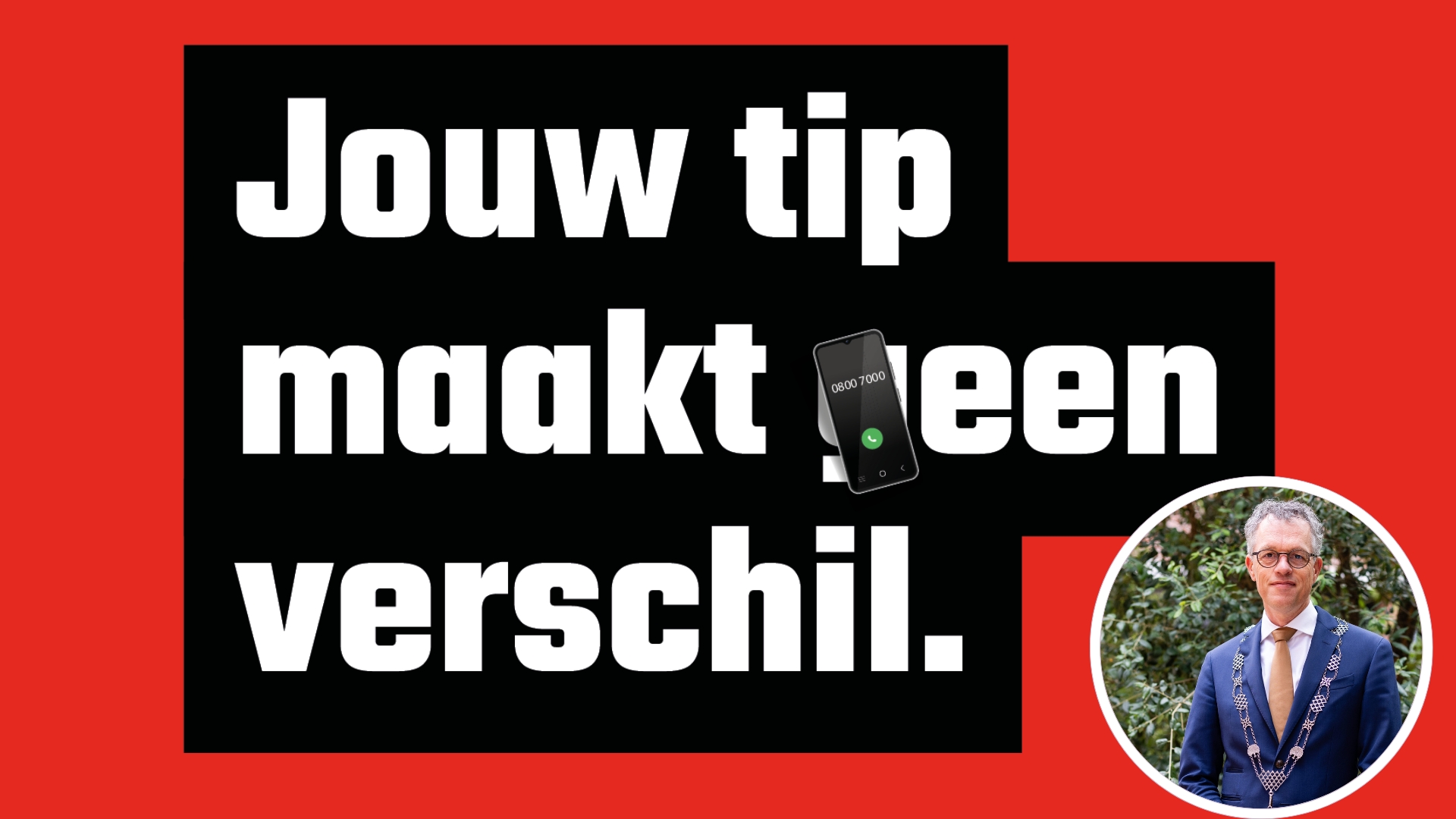 Foto: Week van burgemeester Van Daalen, thema van woensdag: 'iedere mening telt'