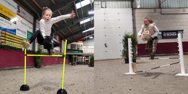 Foto: Ruim 100 aanmeldingen voor eerste hobby horse wedstrijd in Harderwijk: 'Ze zijn heel fanatiek'