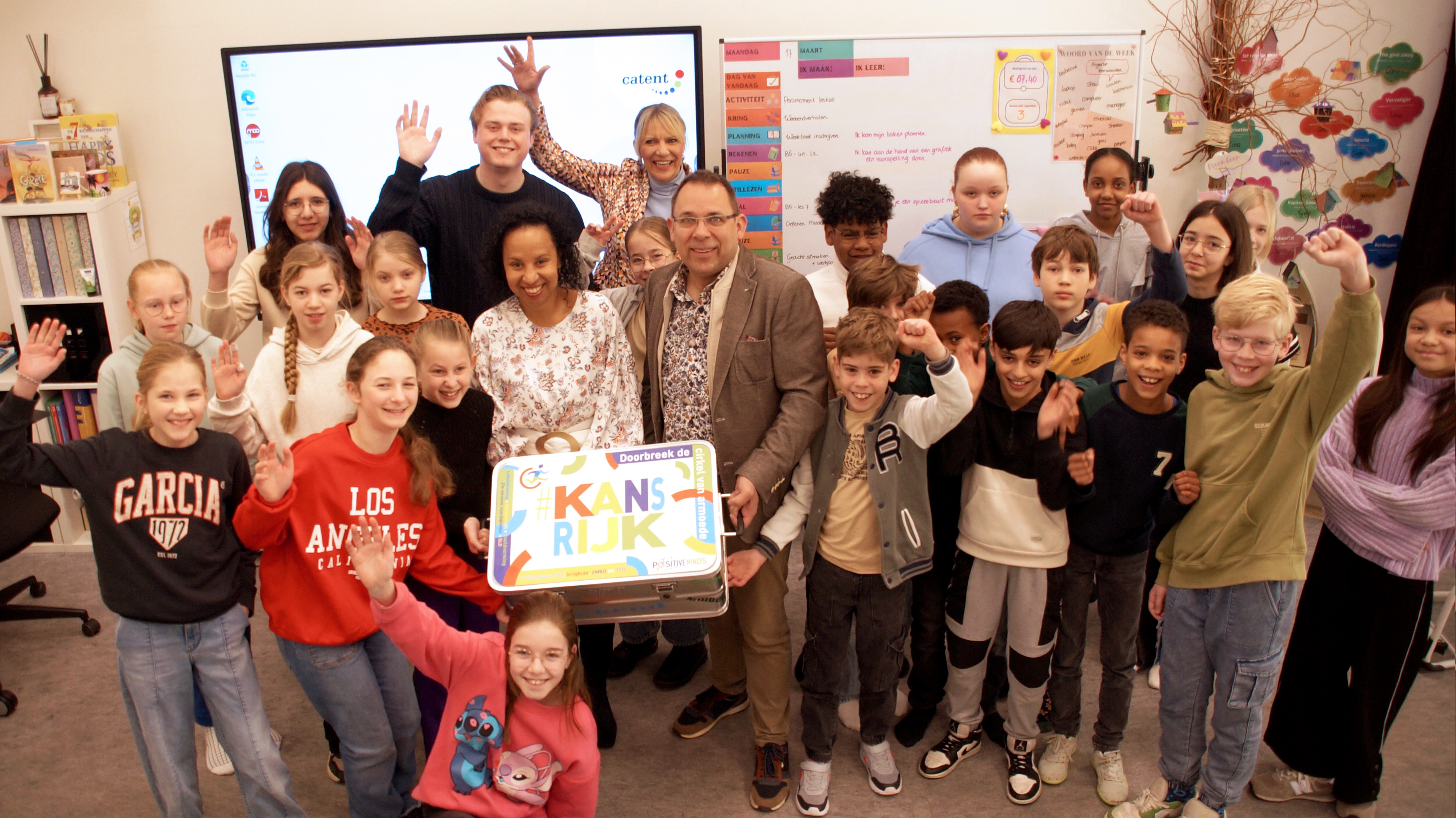 Foto: Basisschoolleerlingen krijgen les over armoede 