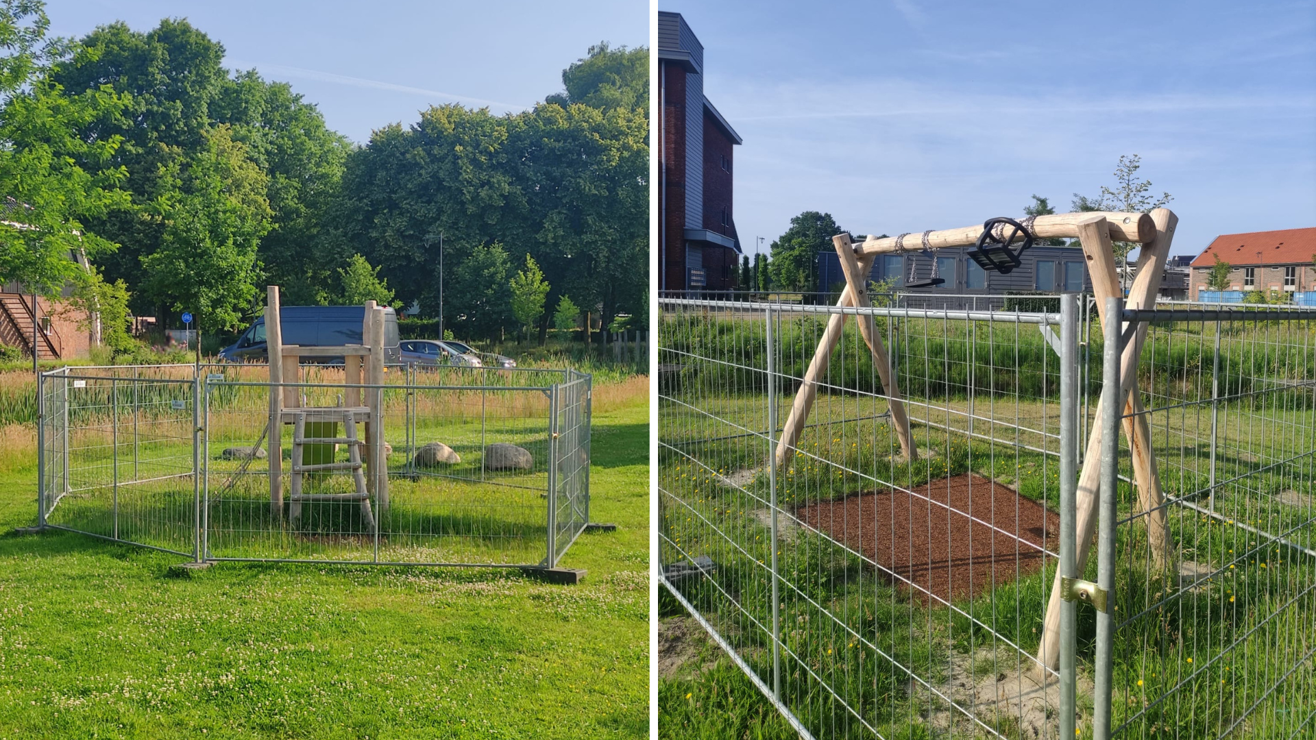 Foto: Speeltuinmysterie in Holzenbosch opgelost: dit was de reden voor de omheiningen