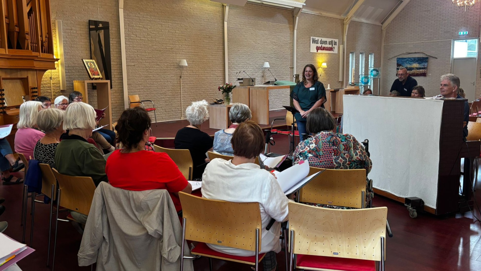 Foto: Samen zingen zorgt voor zelfvertrouwen en herkenning bij mensen met een hersenziekte