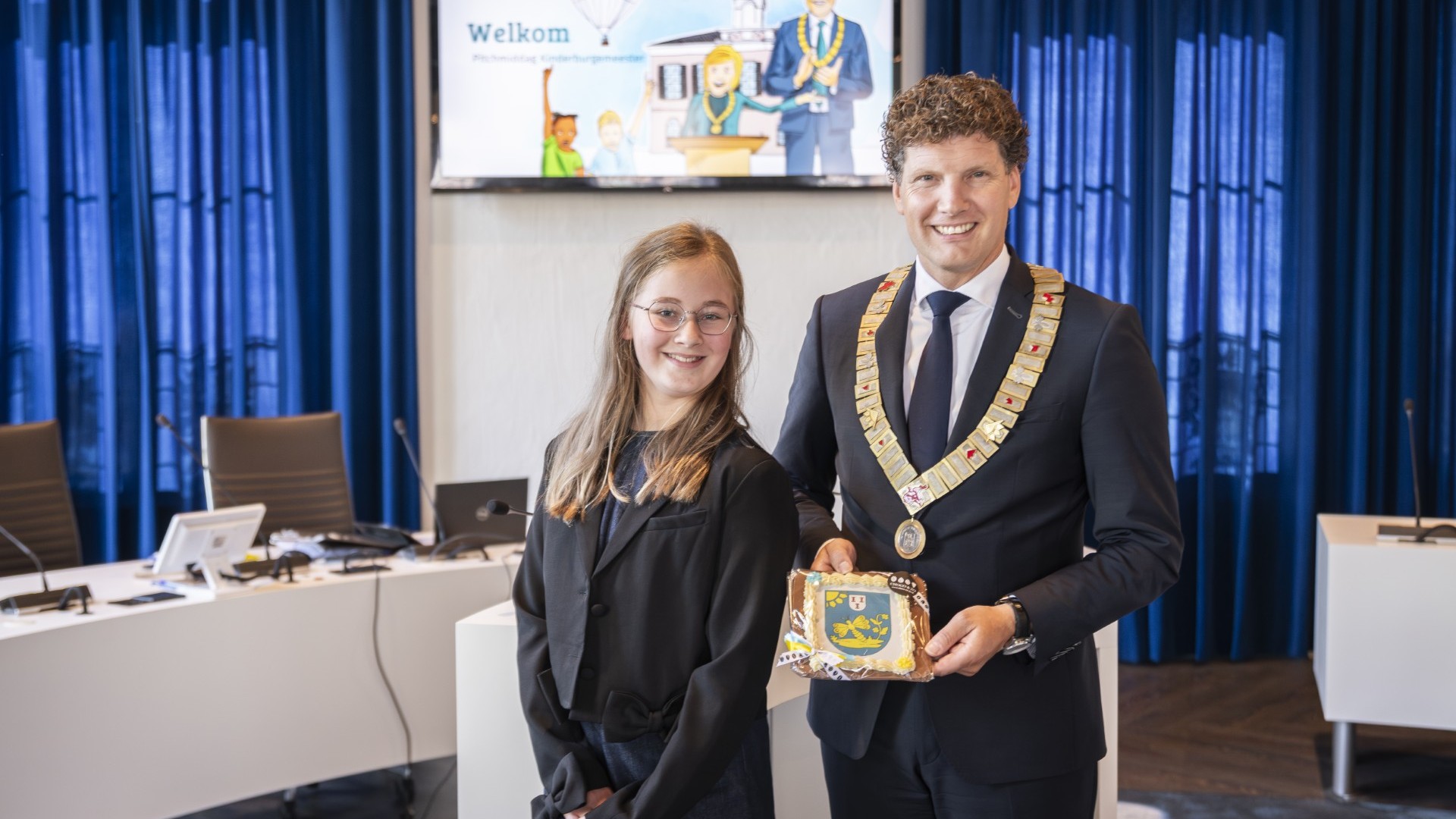 Foto: Lotus Blom (10) wordt de eerste kinderburgemeester van Barneveld 