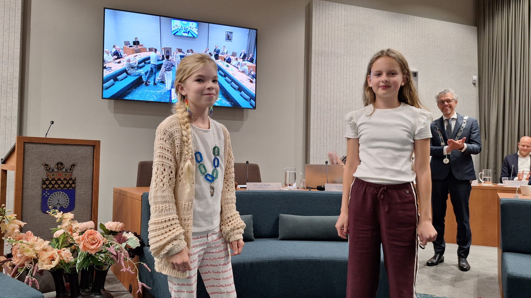 Foto: Danée (10) is de nieuwe kinderburgemeester van gemeente Ermelo 