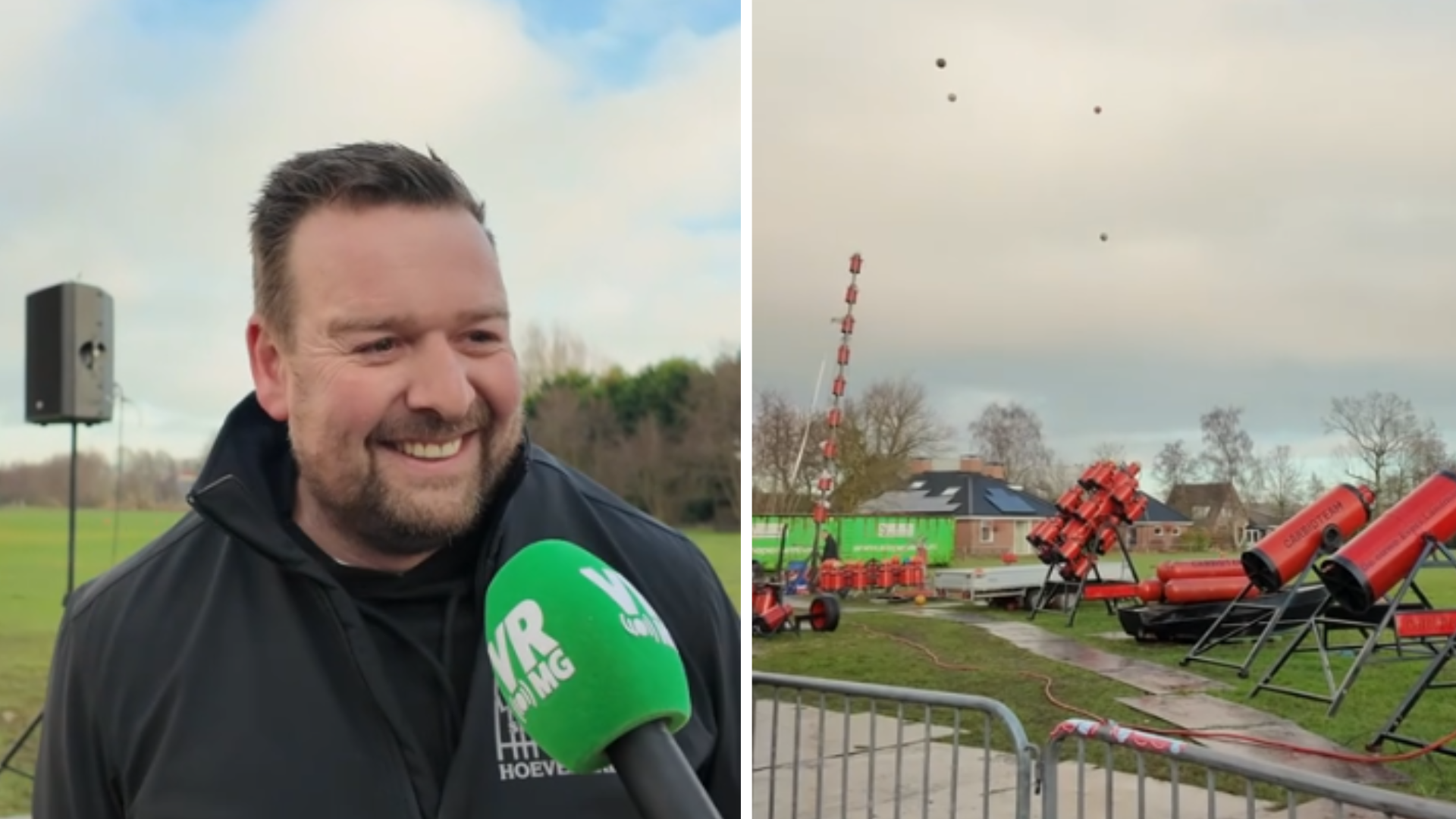 Foto:  Dit is hoe de carbidschieters uit Nijkerkerveen het jaar uitknallen