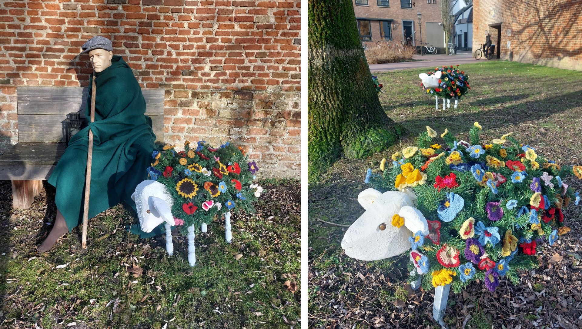 Foto: Gebloemde schapen fleuren Harderwijk op: ‘Kleine dingen brengen klein geluk’ 