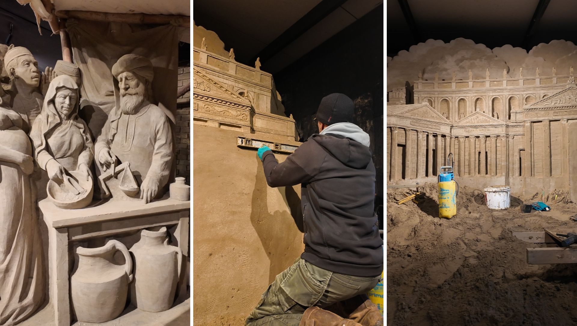 Foto: Romeinse Rijk herrijst in zandsculpturen in Garderen
