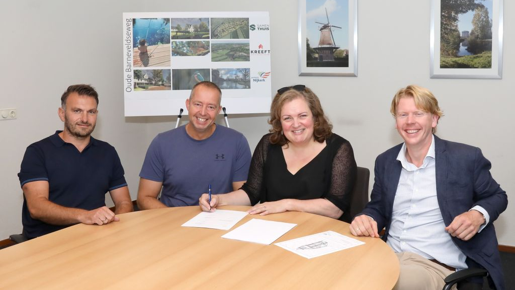 Foto: Overeenkomst over 165 woningen aan de Oude Barneveldseweg  in Nijkerk