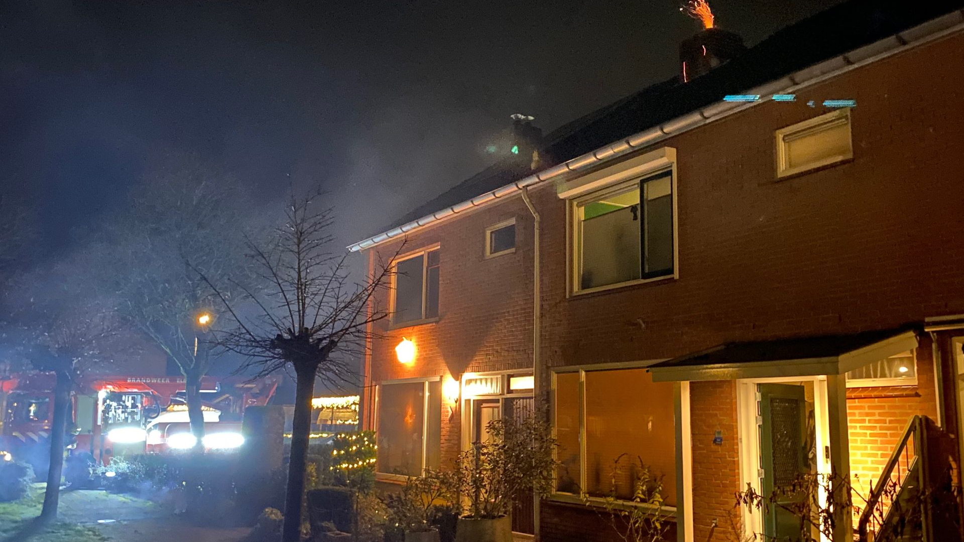 Foto: Schoorsteenbrand Bloemhofweg Nunspeet