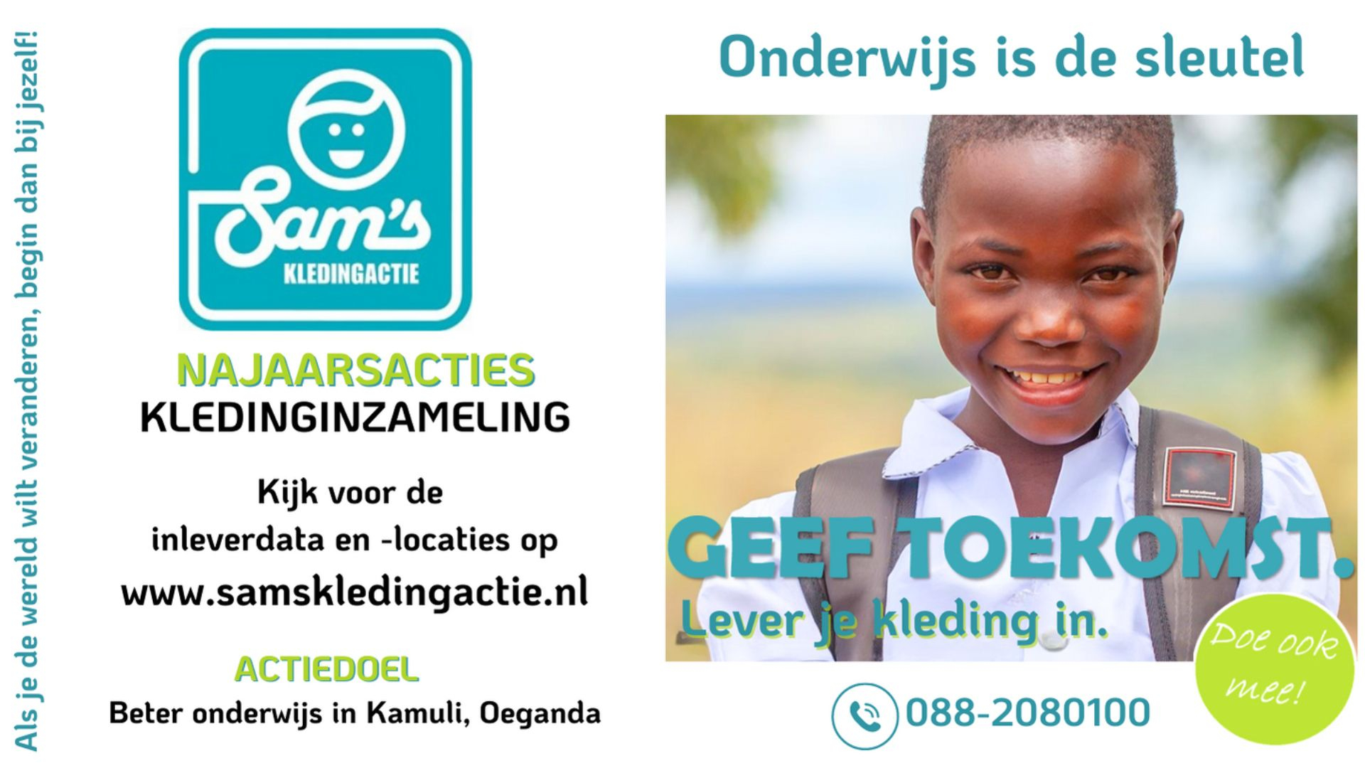 Foto: Kledingactie voor onderwijsproject Oeganda