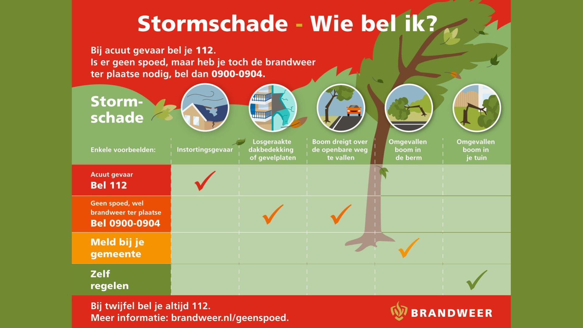 Foto: Wat te doen bij stormschade