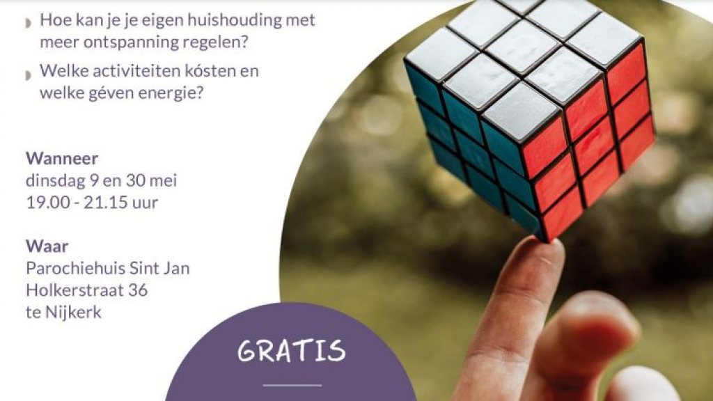 Foto: Workshop ontspanning voor mantelzorgers door Sigma Nijkerk