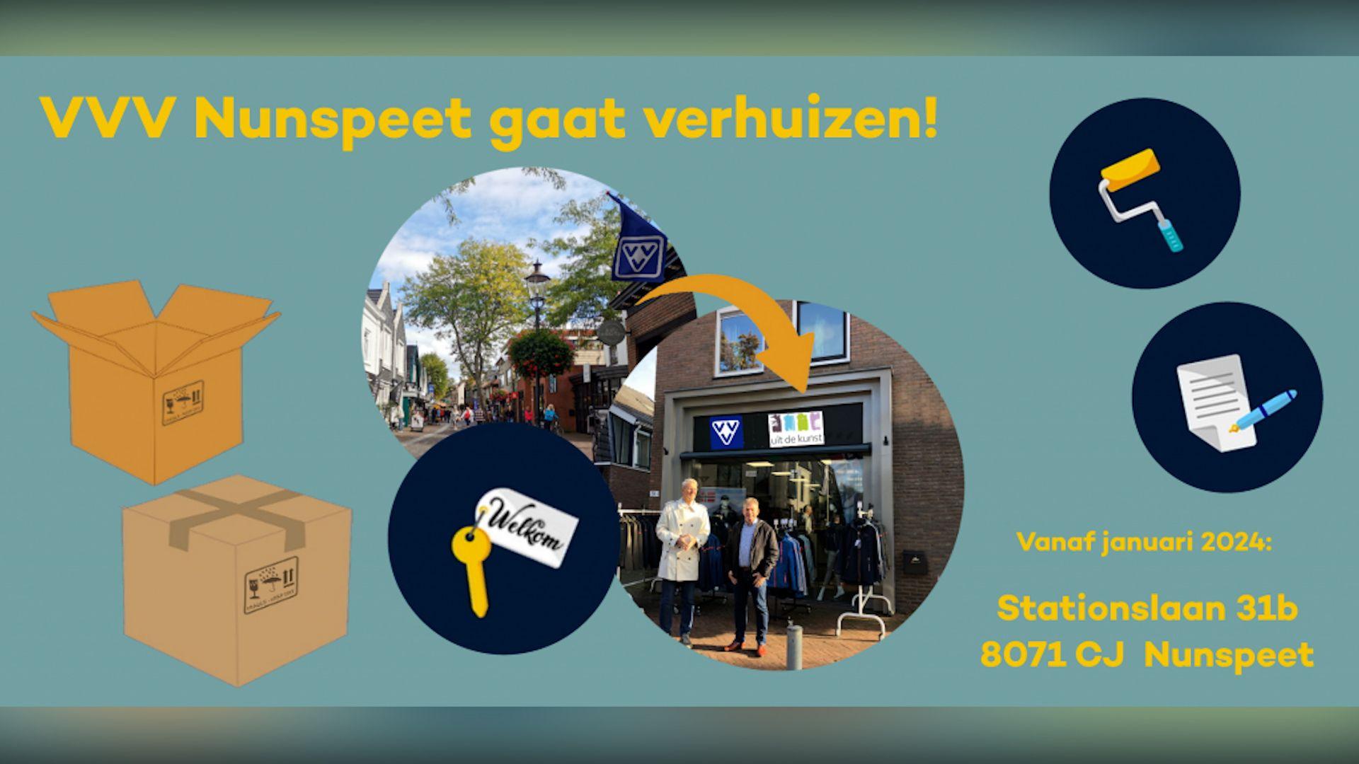 Foto: VVV Nunspeet uit de Kunst begonnen aan verhuizing