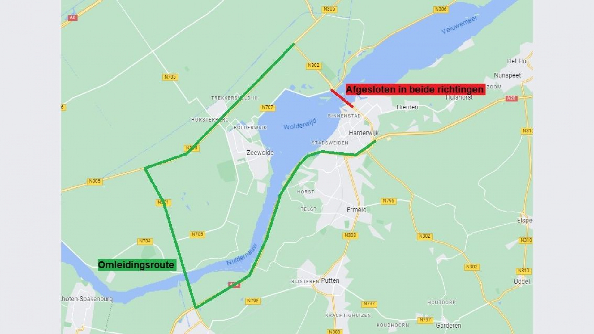 Foto: Aquaduct N302 afgesloten in beide richtingen dit weekend